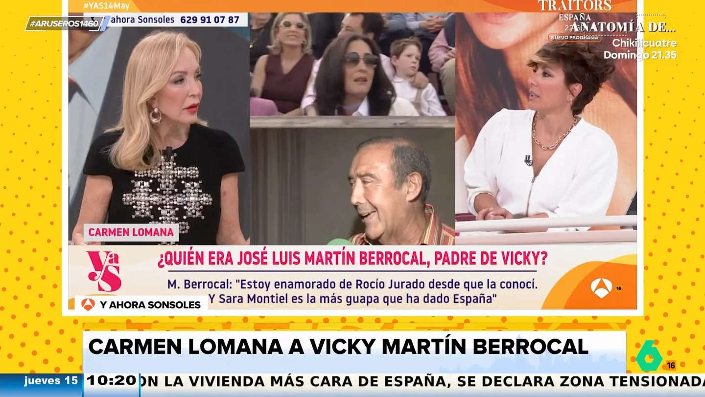 Carmen Lomana, a Vicky Martín Berrocal: "Yo si hubiera tenido un padre así no me sentiría orgullosa" Carmen Lomana, a Vicky Martín Berrocal