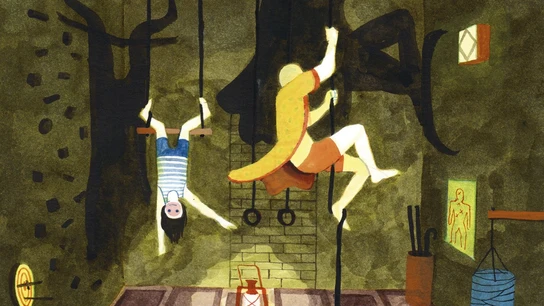 Detalle de una de las páginas de 'El rey medusa', de Brecht Evens Detalle de una de las páginas de 'El rey medusa', de Brecht Evens