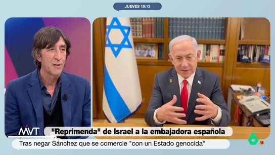 Benjamín Prado: "A Israel no se le puede comprar ni una pala de playa. El Gobierno de Netanyahu es un asesino" "Israel no es un Estado genocida, pero tiene un Gobierno genocida", afirma Benjamín Prado en este vídeo tras la reprimenda del Gobierno de Netanyahu a la embajadora española por las palabras de Pedro Sánchez.
