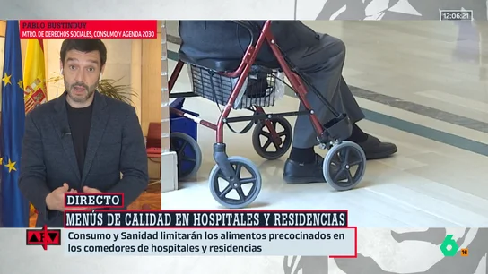 Consumo regulará las comidas en hospitales y residencias para que sean saludables Consumo regulará las comidas en hospitales y residencias para que sean saludables