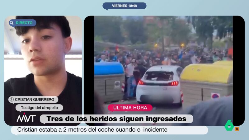 Cristian Guerrero, testigo del atropello en Cornellá: "Vivimos caos, miedo, queríamos salir de allí"