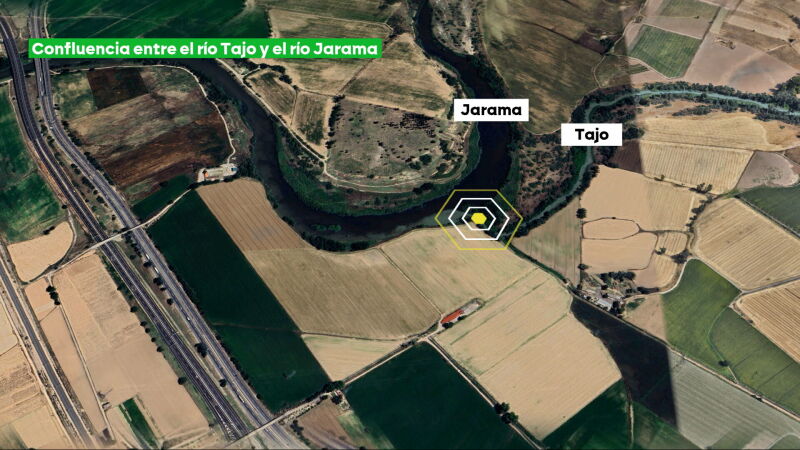 Confluencia entre el río Tajo y el río Jarama