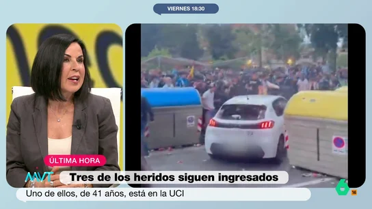Beatriz de Vicente, sobre el atropello en Cornellá: "La eximente de miedo insuperable existe en este país" "¿Hay alguna causa que explique esto?", se pregunta la abogada. Beatriz añade que deberán ser los psiquiatras los que determinen "hasta que punto esta señora sufre un ataque de pánico".