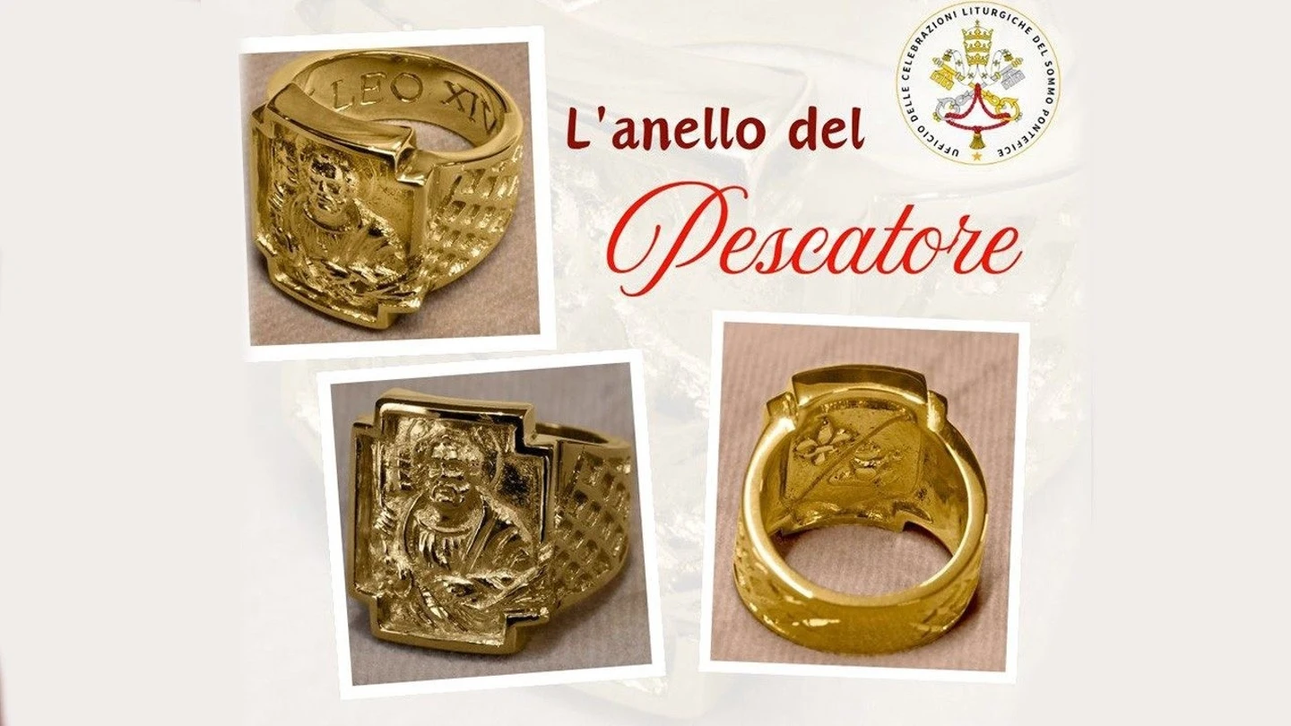 Así es el Anillo del Pescador de León XIV Así es el Anillo del Pescador de León XIV