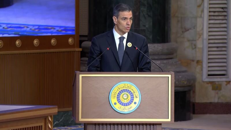 El presidente del Gobierno, Pedro Sánchez, en Irak. 