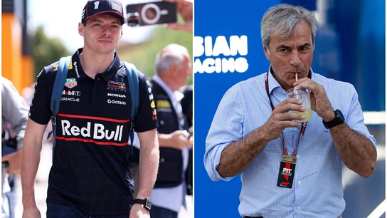 Max Verstappen y Carlos Sainz Sr. Max Verstappen y Carlos Sainz Sr.
