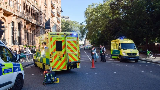 Ambulancias, en Londres Ambulancias, en Londres
