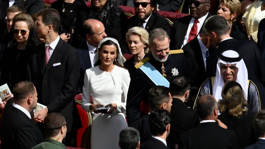 Los reyes Felipe VI y Letizia en la misa inaugural del papa León XIV Los reyes Felipe VI y Letizia en la misa inaugural del papa León XIV