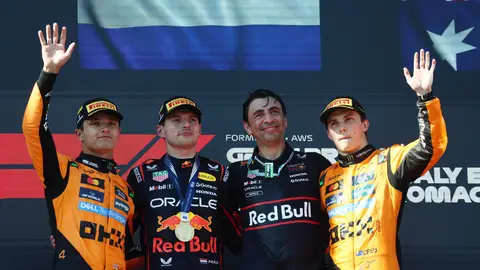 Norris, Verstappen y Piastri, podio en el GP de Emilia-Romagna Norris, Verstappen y Piastri, podio en el GP de Emilia-Romagna