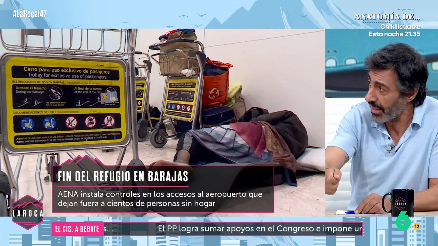 "La solución no es putearles": Juan del Val critica las medidas tomadas en Barajas contra el sinhogarismo "La solución no es putearles": Juan del Val critica las medidas tomadas en Barajas contra el sinhogarismo