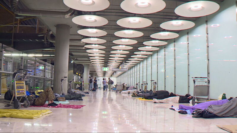 Sintecho en el aeropuerto de Barajas 