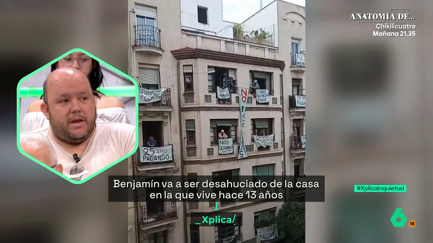 XPLICA Benjamín, un hombre que va a ser deshauciado por pisos turísticos: "No nos vamos a ir hasta que nos renueven el alquiler" XPLICA Benjamín, un hombre que va a ser deshauciado por pisos turísticos: "No nos vamos a ir hasta que nos renueven el alquiler"