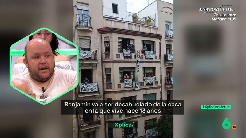 XPLICA Benjamín, un hombre que va a ser deshauciado por pisos turísticos: "No nos vamos a ir hasta que nos renueven el alquiler"