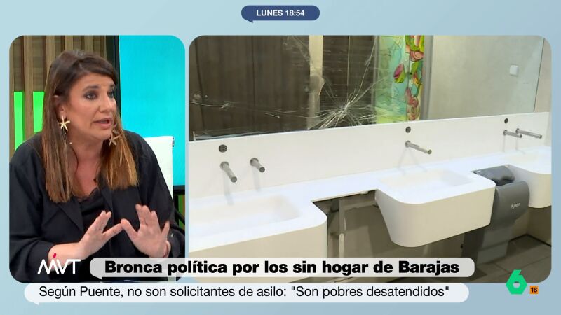 María Claver, sobre la problemática de los sin hogar en Barajas: "La imagen que este país da es lamentable"