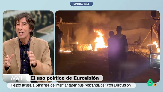 Benjamín Prado: "No hablamos de si Israel canta bien o mal, sino de si puede participar un país que está cometiendo un genocidio" "¿De verdad puede calificarse de debate estéril una invasión que lleva 62.000 muertos?", responde Benjamín Prado al PP en este vídeo donde asegura que el "Gobierno asesino" de Netanyahu no puede participar en Eurovisión.