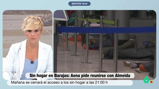 Cristina Pardo, sobre el "papelón" de las instituciones al discutir por los sin hogar de Barajas: "Me parece inhumano" Cristina Pardo, sobre el "papelón" de las instituciones al discutir por los sin hogar de Barajas: "Me parece inhumano"