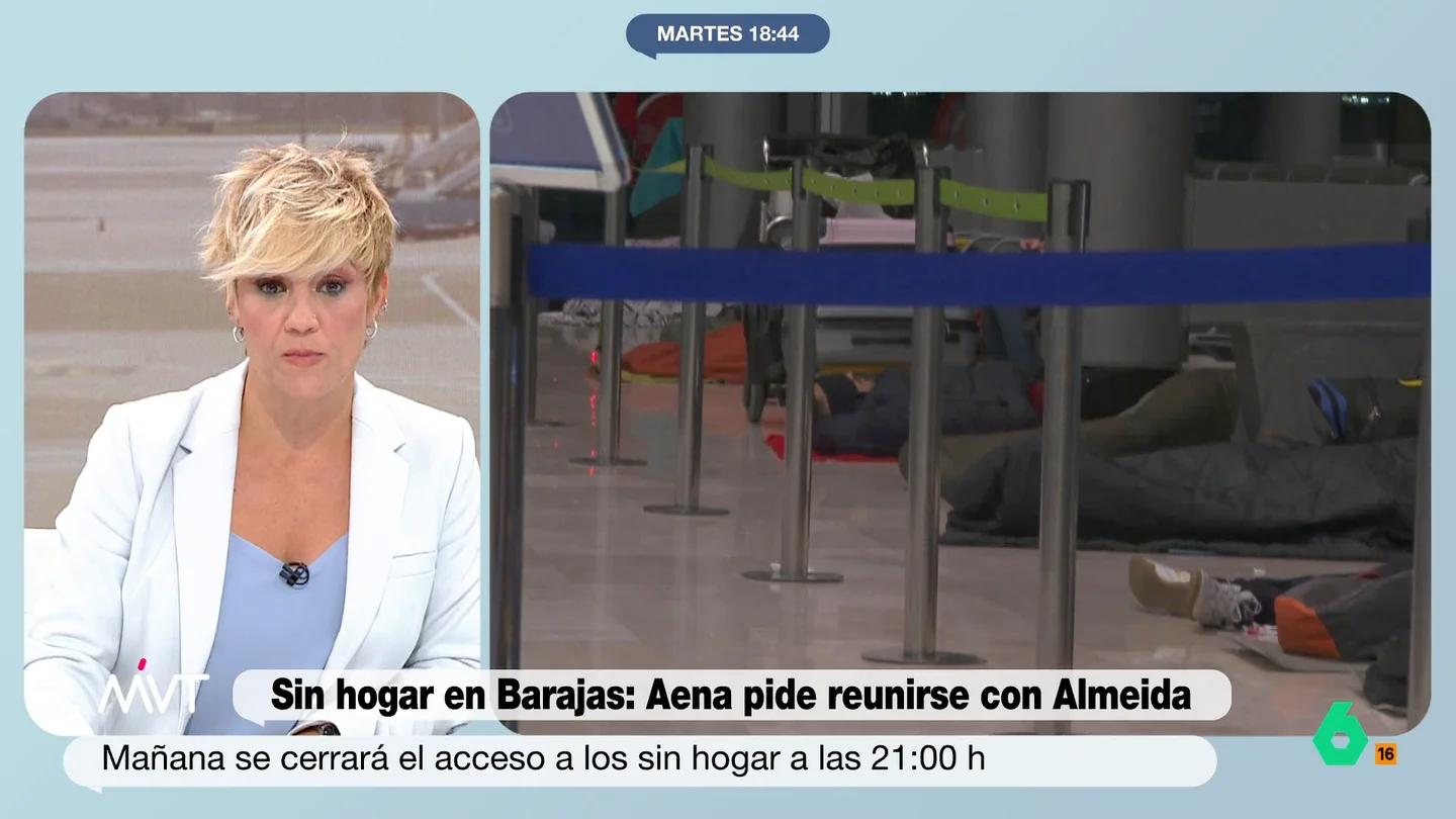Cristina Pardo, sobre el "papelón" de las instituciones al discutir por los sin hogar de Barajas: "Me parece inhumano" Cristina Pardo, sobre el "papelón" de las instituciones al discutir por los sin hogar de Barajas: "Me parece inhumano"
