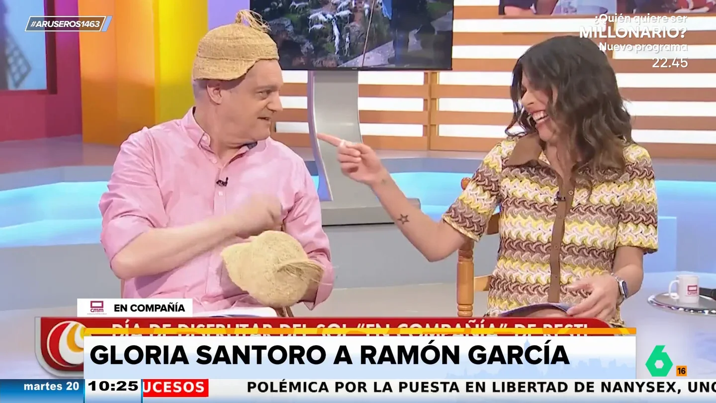 El divertido comentario de Gloria Santoro a Ramón García: "Pareces 'El Chavo del 8'" El divertido comentario de Gloria Santoro a Ramón García: "Pareces 'El Chavo del 8'"