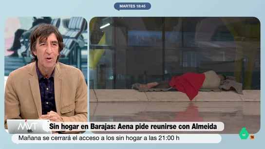 Benjamín Prado, tras las palabras de Almeida sobre Barajas: "Me parece desoladora la manera de mentir del alcalde de Madrid" José Luis Martínez-Almeida ha indicado que la solución al problema de los sin hogar no es fumigar o cerrar el aeropuerto. AENA, por su parte, ha pedido reunirse con el regidor madrileño para buscar una solución.