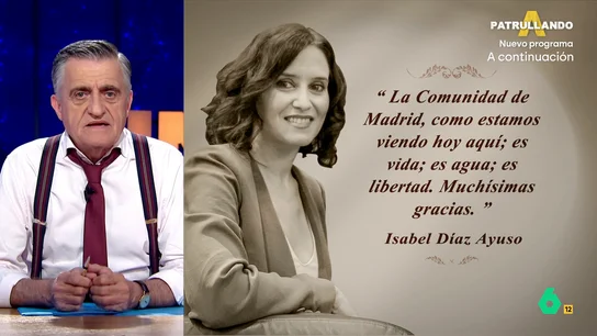 Wyoming responde a Ayuso tras tildar de "antisemitismo" las críticas a Israel: "Se ha ido a la sierra y ha respirado aire demasiado puro" Wyoming responde en este vídeo a Isabel Díaz Ayuso después de asegurar que las críticas a Israel por el genocidio en Gaza es "antisemitismo" y le recuerda que "el Gobierno de Israel ha asesinado a más de 15.000 niños".