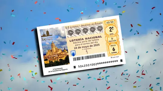 Décimo de la Lotería Nacional del sábado 24 de mayo de 2025 con el V Centenario de la Catedral de Segovia como protagonista. Décimo de la Lotería Nacional del sábado 24 de mayo de 2025 con el V Centenario de la Catedral de Segovia como protagonista.
