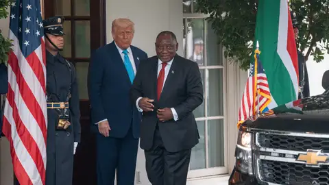 Donald Trump con el presidente sudafricano Cyril Ramaphosa Donald Trump con el presidente sudafricano Cyril Ramaphosa
