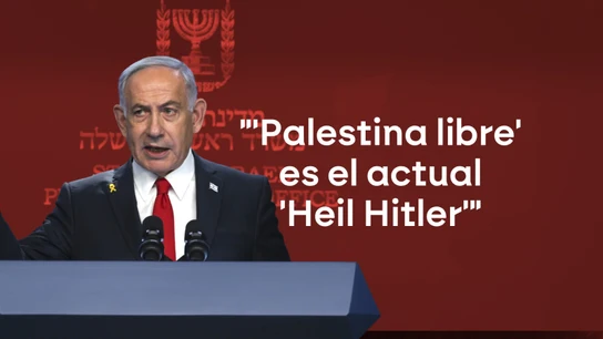 Netanyahu usa el atentado de Washington para contrarrestar las críticas a Israel: "'Palestina libre' es el 'Heil Hitler' de hoy" Netanyahu usa el atentado de Washington para contrarrestar las críticas a Israel: "'Palestina libre' es el 'Heil Hitler' de hoy"