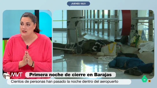 Loreto Ochando: "¿En qué país vivimos cuando una persona que trabaja y tiene un sueldo se ve abocada a vivir en la calle?" La periodista reflexiona sobre la situación de las personas que se refugian en el aeropuerto Adolfo Suárez Madrid-Barajas. "El problema de la vivienda es una realidad y, en algunos casos, una realidad muy dolorosa", afirma.