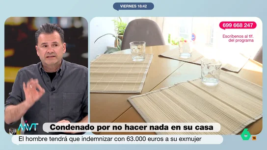 Iñaki López, sobre el hombre que indemnizará a su ex por no hacer nada en su casa: "A mí me parece que le ha salido muy barato" La Audiencia Provincial de Pontevedra le obliga a pagar a su expareja más de 63.000 euros. El hombre trabajaba pero, también. La señora dejó su trabajo cuando se quedo embarazada para así poder cuidar a su hijo.