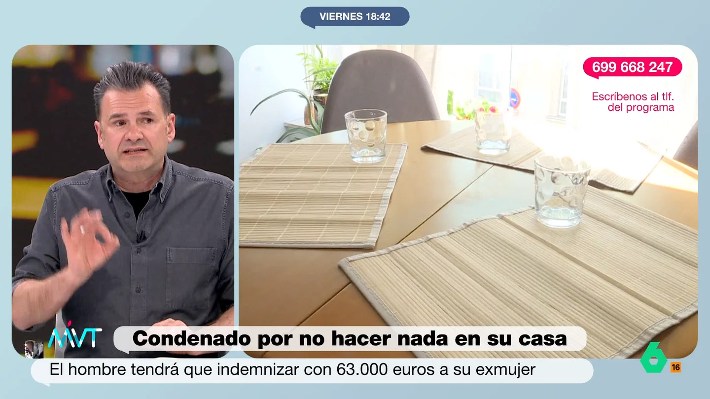 Iñaki López, sobre el hombre que indemnizará a su ex por no hacer nada en su casa: "A mí me parece que le ha salido muy barato" La Audiencia Provincial de Pontevedra le obliga a pagar a su expareja más de 63.000 euros. El hombre trabajaba pero, también. La señora dejó su trabajo cuando se quedo embarazada para así poder cuidar a su hijo.