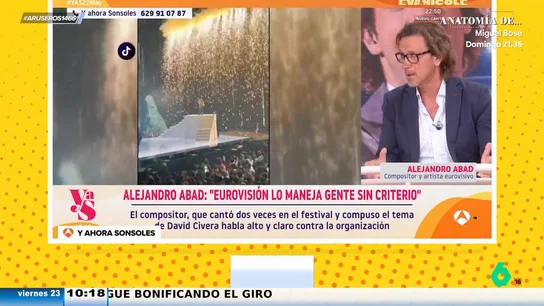 Alejandro Abad, a los expertos que escogen la canción de Eurovisión: "Si les preguntas qué nota viene después de sol, te dicen la luna" Alejandro Abad, a los expertos que escogen la canción de Eurovisión: "Si les preguntas qué nota viene después de sol, te dicen la luna"
