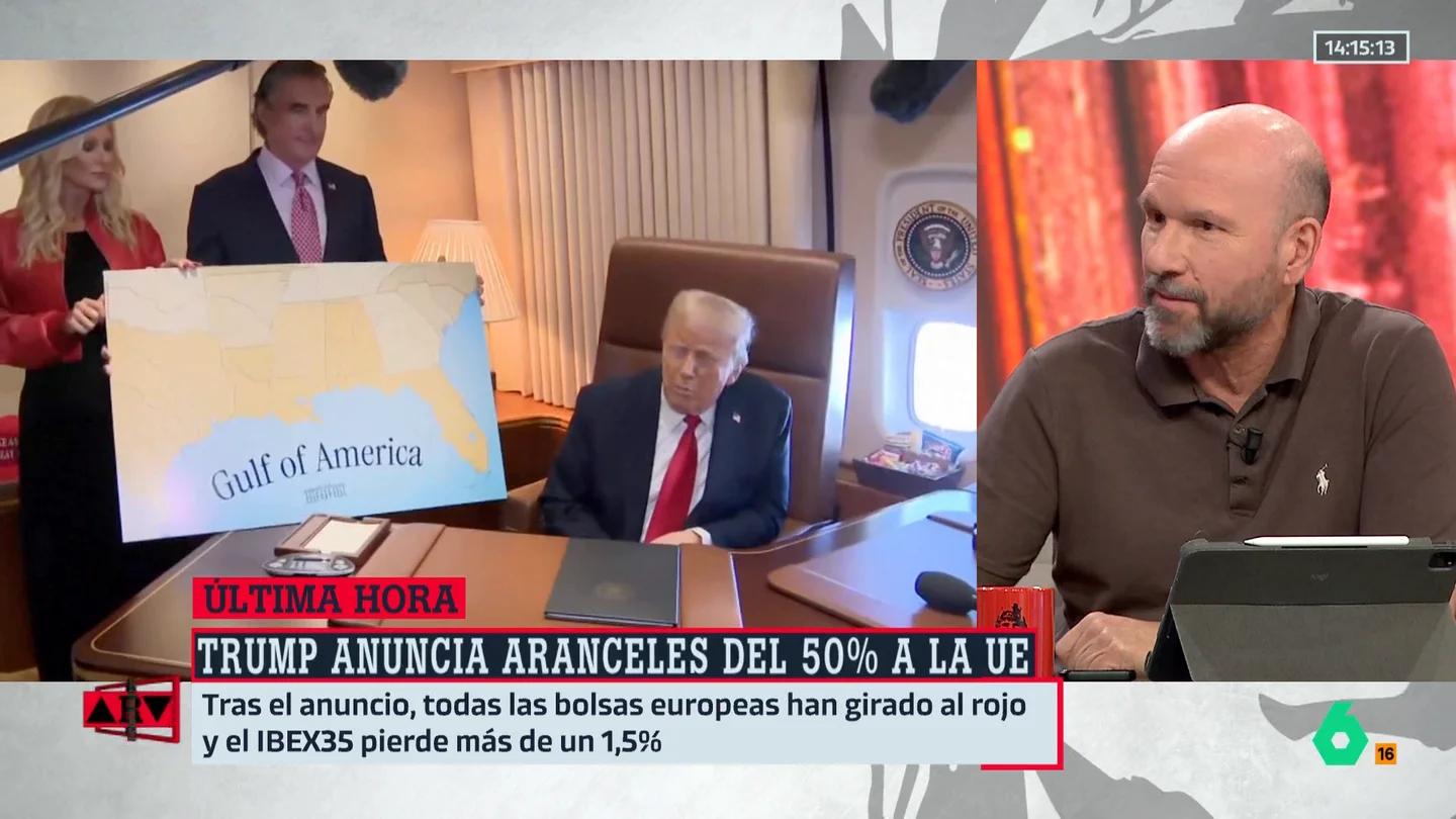 Óscar Vara, tras la amenaza de Trump de imponer aranceles del 50% a la UE: "La Unión Europea defiende todo lo que incomoda a Donald Trump, y eso es precisamente lo que él no quiere" Óscar Vara, tras la amenaza de Trump de imponer aranceles del 50% a la UE: "La Unión Europea defiende todo lo que incomoda a Donald Trump, y eso es precisamente lo que él no quiere"