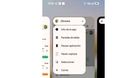 El botón para acceder a las características de la app El botón para acceder a las características de la app