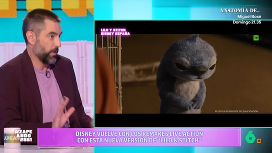El comentario de Dani Mateo que ha dejado sin palabras a Alberto Rey: "'Lilo y Stitch' tiene pintón, voy a ir a verla seguro" Esta semana se estrena la versión live action de esta popular película de Disney. El experto en cine explica que es probable que no sea un fracaso estrepitoso como 'Blancanieves' ya que, entre otras cosas, el presupuesto es la tercera parte de ese film.