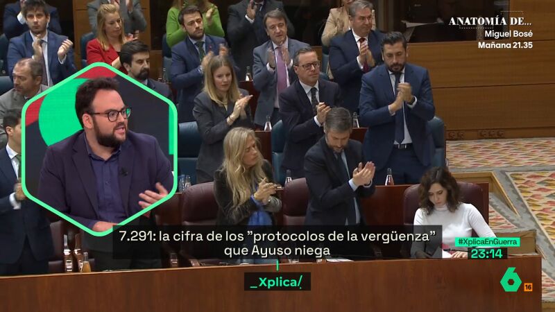 Monrosi, sobre los 'protocolos de la vergüenza': "Pocas veces he visto titubear más a Ayuso que cuando le preguntan públicamente por este tema"