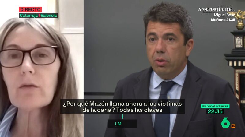 Rosa Álvarez revela cómo ha sido la llamada de Mazón a las víctimas de la DANA: "Hubo un tono reprobatorio por la reunión con Von der Leyen"
