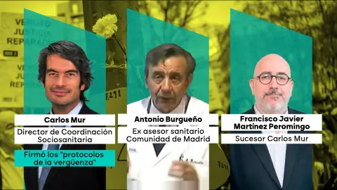 Los tres imputados por los 'protocolos de la vergüenza'. Los tres imputados por los 'protocolos de la vergüenza'.
