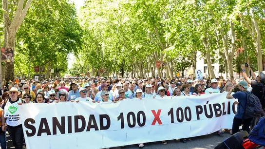 Fotografía de archivo de una marcha por la sanidad pública en Madrid Marcha por la sanidad pública en Madrid