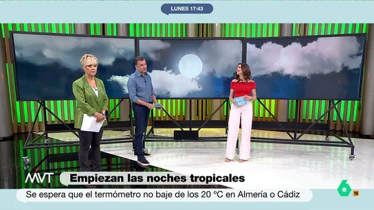 Iñaki López da la bienvenida a las noches tropicales: "A ver si lo escucha mi mujer y quita el edredón, porque estoy confinado" AEMET avisa que esta semana llega una notable subida de temperaturas que, a partir del jueves, dejará noches tropicales que animarán a la gente a quitar el edredón. Entre ellos, a Andrea, la mujer de Iñaki López.