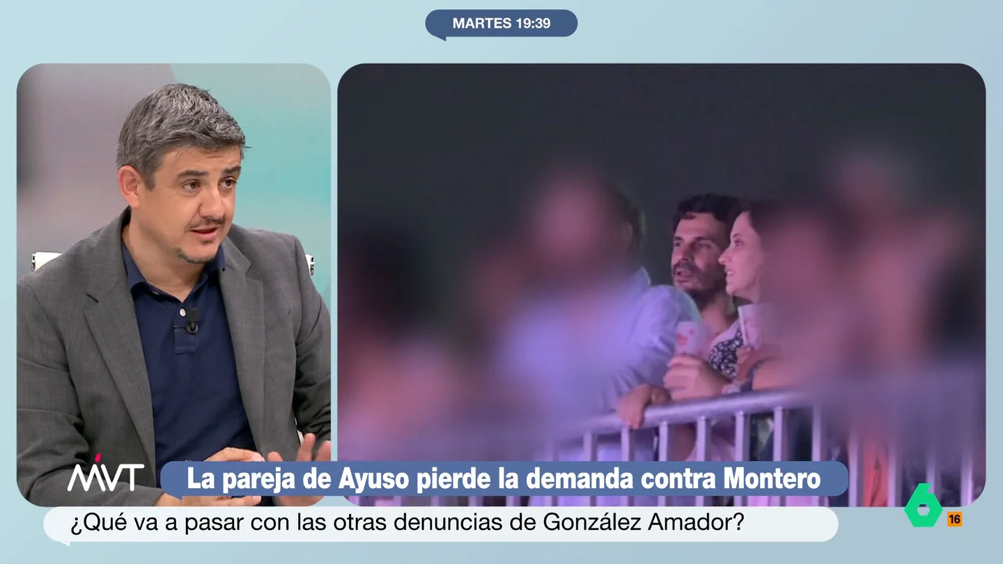 Alfonso Pérez Medina, a Iñaki López sobre si ya se puede llamar "delincuente confeso" al novio de Ayuso: "Siendo periodista tendría cuidado" Iñaki López pregunta a Alfonso Pérez Medina si ya se puede llamar "delincuente confeso" a Alberto González Amador después de que haya perdido la demanda contra María Jesús Montero. La respuesta del experto, en este vídeo.