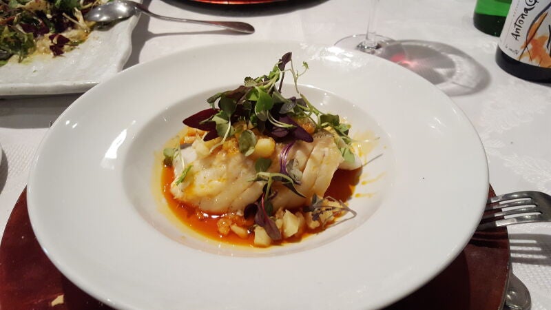 Un plato de bacalao al ajoarriero en el restaurante Castilla de Toro (Zamora)