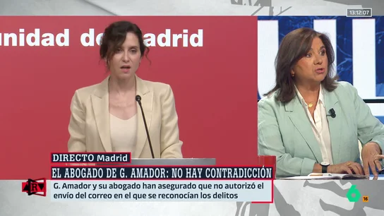 Lucia Mendez, sobre el caso de las residencias: "Isabel Ayuso será políticamente lo que sea pero declararla culpable a mi no me parece justo" Lucia Mendez, sobre el caso de las residencias: "Isabel Ayuso será políticamente lo que sea pero declararla culpable a mi no me parece justo"