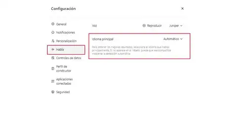 Cambia la voz de chat GPT Cambia la voz de chat GPT