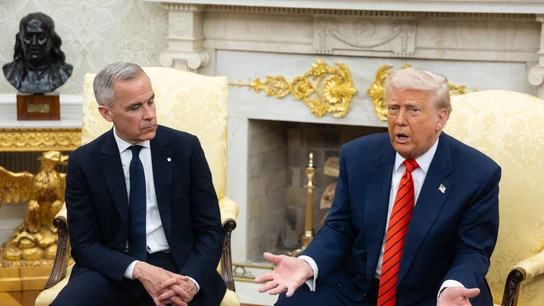 El primer ministro de Canadá, Mark Carney, y el presidente de Estados Unidos (EEUU), Donald Trump, en su último encuentro en la Casa Blanca. El primer ministro de Canadá, Mark Carney, y el presidente de Estados Unidos (EEUU), Donald Trump, en su último encuentro en la Casa Blanca.