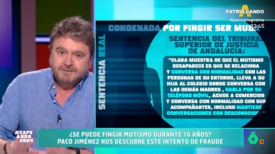 Paco Jiménez descubre el fraude a la mutua de una cajera que fingió estar muda 16 años: "Iba a zumba y gritaba con sus compañeras" Paco Jiménez nos descubre hoy los fraudes al seguro más sorprendentes. En este vídeo, cuenta la historia de una cajera de supermercado de Cádiz que fingió estar muda durante 16 años y cómo la mutua descubrió el engaño.