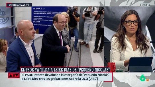Marta García Aller tacha de "error" que el PSOE compare a Leire Díez con 'el Pequeño Nicolás': "Me parece arriesgado" Marta García Aller tacha de "error" que el PSOE compare a Leire Díez con 'el Pequeño Nicolás': "Me parece arriesgado"