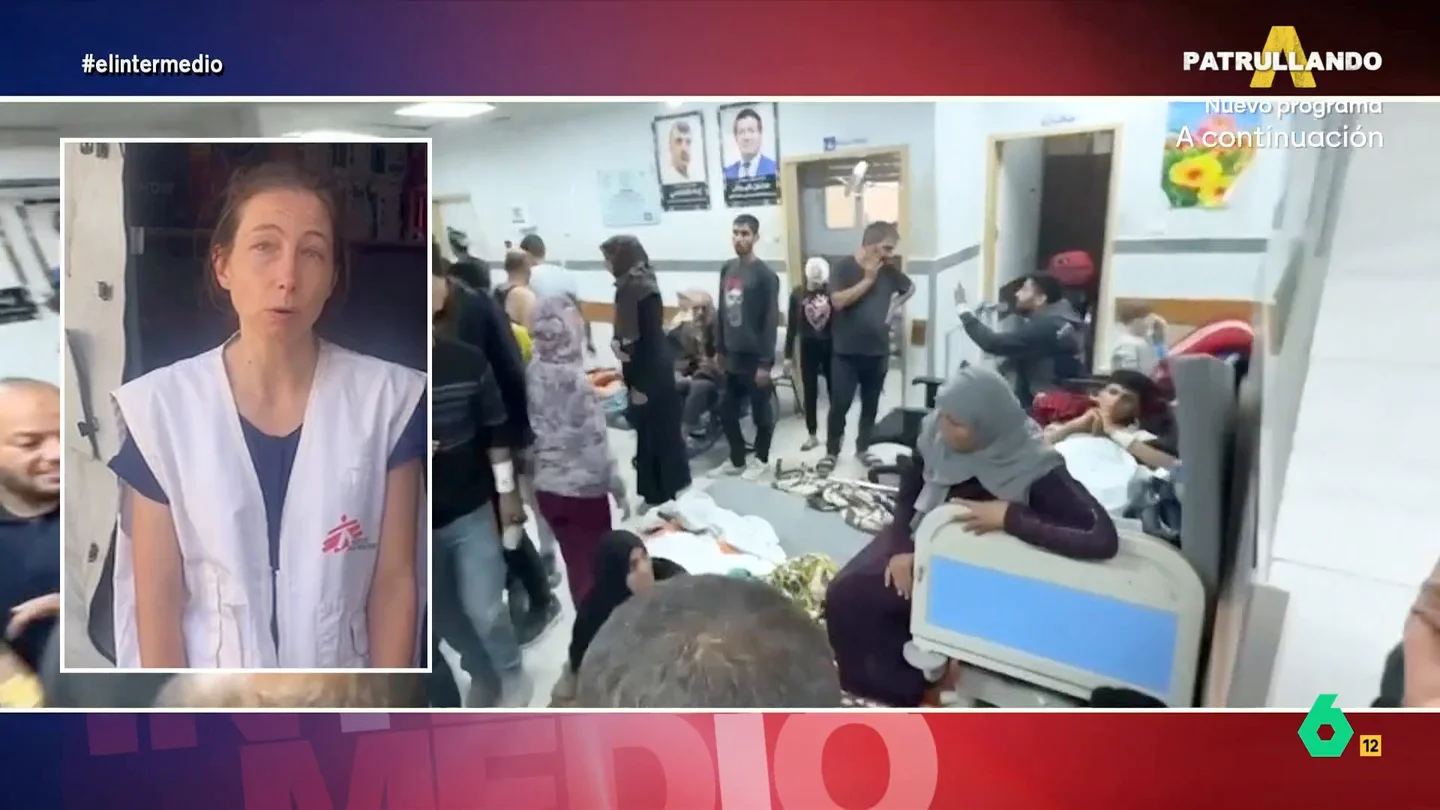 Una cooperante en Gaza comparte la dramática situación de una compañera: "Mientras estaba en su turno perdió a 9 de sus hijos" Pascale Coissard es coordinadora de emergencias de Médicos Sin Fronteras en Gaza. La cooperante charla con Andrea Ropero sobre cómo es la situación de los sanitarios gazatíes en la Franja.