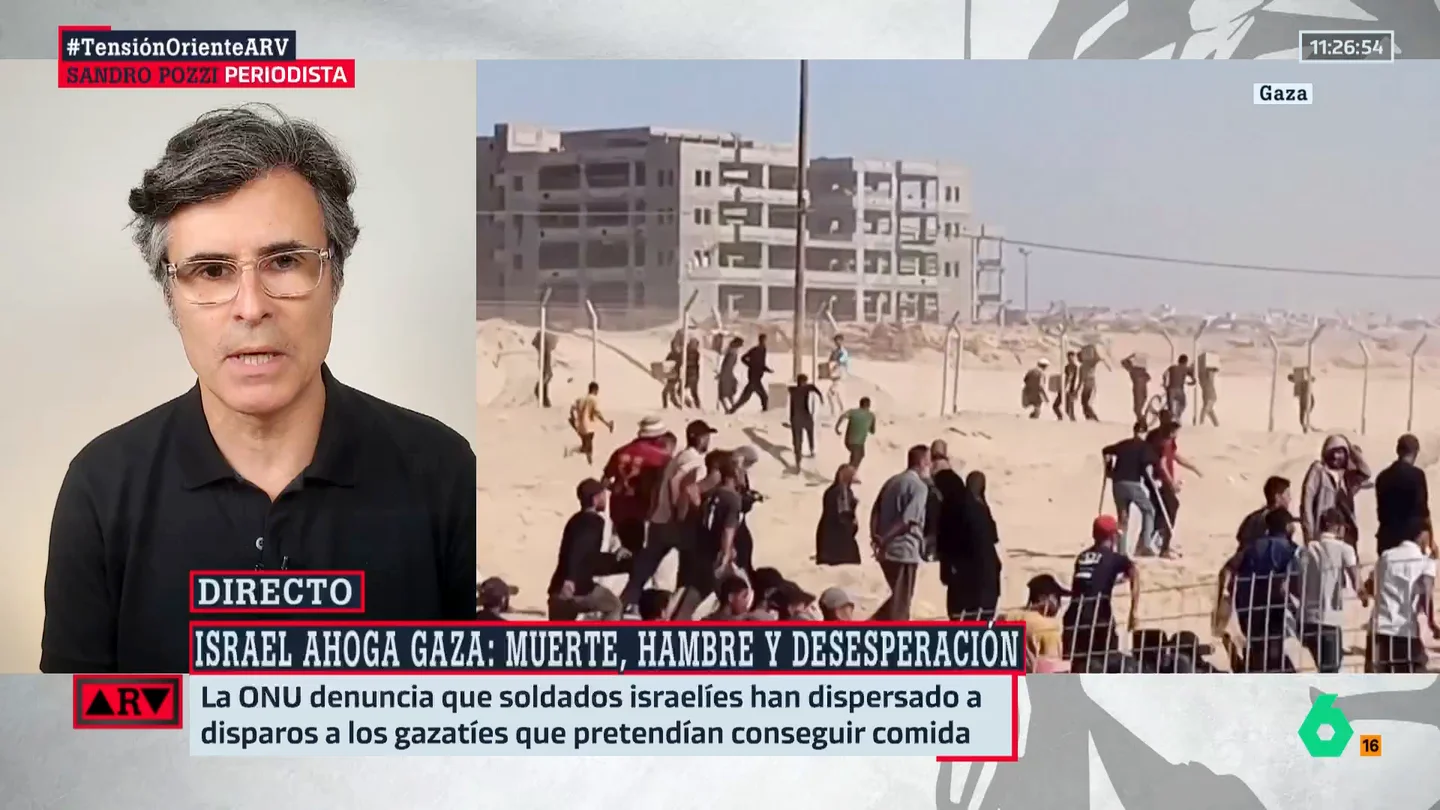 La reacción de Sandro Pozzi al ver cómo se produce el reparto de comida en Gaza: "Es un despropósito" La reacción de Sandro Pozzi al ver cómo se produce el reparto de comida en Gaza: "Es un despropósito"