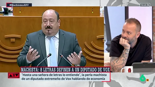 Antonio Mastre, tras las declaraciones machistas del diputado de Vox: "Le ha faltado decir: 'no se pongan histéricas'" Antonio Mastre, tras las declaraciones machistas del diputado de Vox: "Le ha faltado decir: 'no se pongan histéricas'"