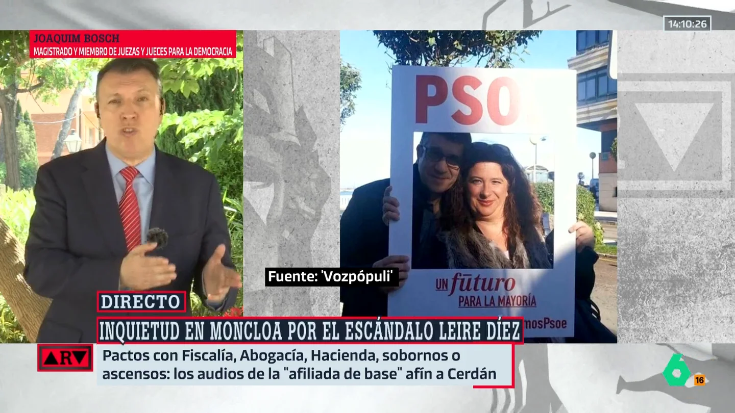 Joaquim Bosch destaca que el PSOE debe tomar "medidas enérgicas" tras los audios contra la UCO: "Los datos son de enorme gravedad" Joaquim Bosch destaca que el PSOE debe tomar "medidas enérgicas" tras los audios contra la UCO: "Los datos son de enorme gravedad"